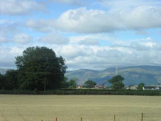 The Ochil Hills from a bus