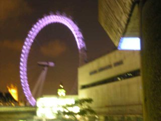 London Eye at night (blurred)