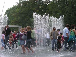 Water sculpture by Jeppe Hein