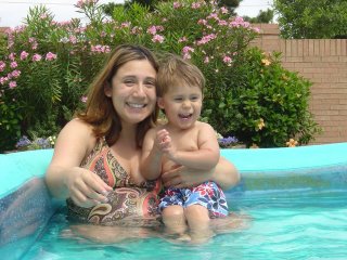 Jackson and Mommy in the pool