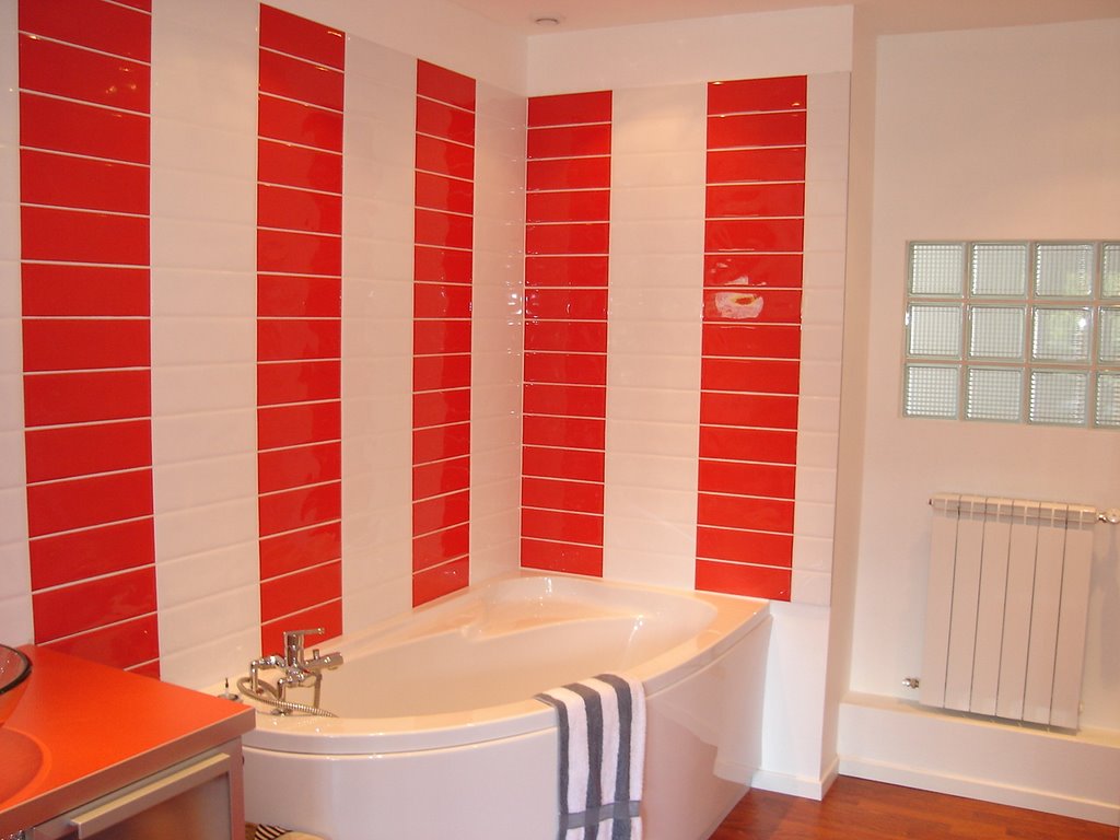 Faillance salle de bain noir et blanc: faience salle bains idees ...