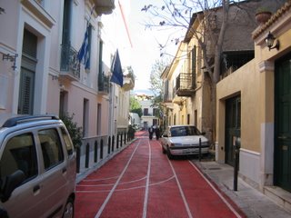 Also in Plaka - I think they painted the streets for the Olympics!