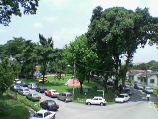 View of the park without the haze.
