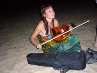 Nicola on the fiddle
