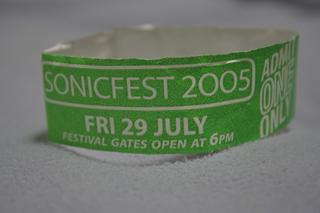 Sonicfest 2005 wrist band