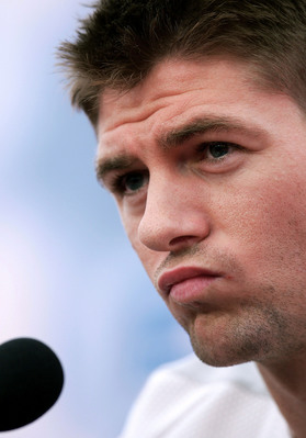 Steven Gerrard pouting