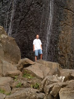 climbing the waterfall
