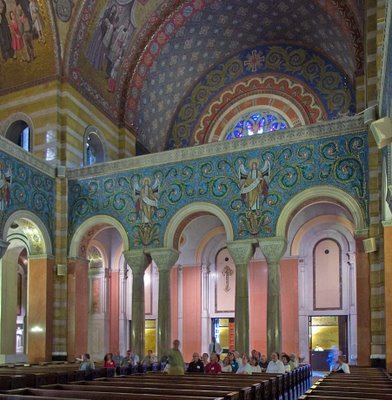 Cathedral Basilica of Saint Louis, in Saint Louis, Missouri - view to back of nave