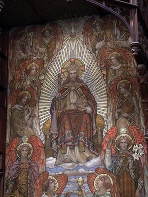 Tapestry of Christ the King, at Saint James the Greater church, in Saint Louis, Missouri