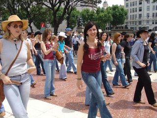 Trobada linedance Plaça Catalunya 2005