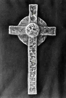 Famed Alan Wilson Welsh Historian and English Geneologist Baram Blackett's Verified Cross of King Arthur..From the 5/6th Century..Uncovered during Archeological dig in South East Wales..UK