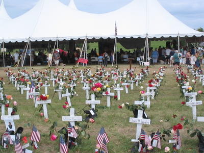 Crosses at Camp Casey