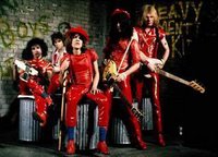 The New York Dolls aren't communists. They just love the feel of red vinyl! Ooooh!!! Hot Stuff.