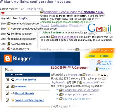screen shots of Mark my links