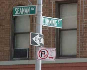 The corner of Seaman Ave and Cumming St. - Funny Picture