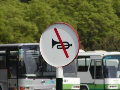 Beijing Sign, No Blasted Horns