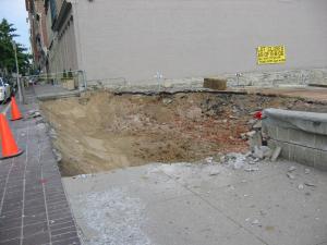 Parker Flats excavation West Fourth St. Cincinnati, Ohio