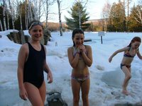 Hot spa, cold snow!