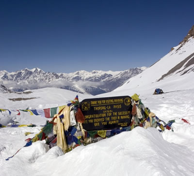 Photo: Thorung La covered in snow - November 2005