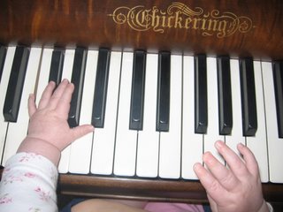 Little hands on the piano - 3-8-2006
