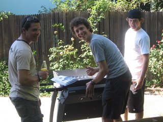 Boys like to build things: Thad, Adamen, Jesse