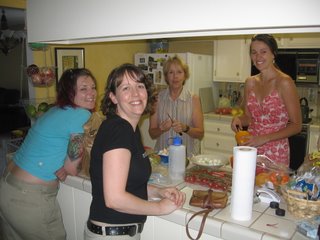 Girls like to cook: Holly, Hosanna, Kathy, Miriam