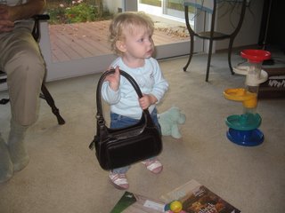 Carrying Mommy's purse