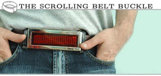 Scrolling LED belt Buckle