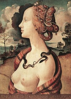 Portrait of Simonetta Vespucci, by Piero di Cosimo (1480)