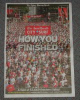 The section of the Sydney Morning Herald with the City to Surf results.