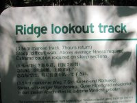 The sign at the Mount Sorrow trailhead.