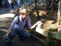 Me petting a laughing kookaburra! :)