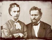 Le pasteur Johann Paul Achille Jung et sa femme Emilie Jung-Preiswerk, en 1876