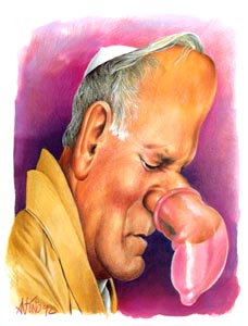 Papa com preservativo