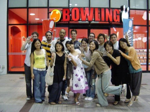 The Yamasa Institute, Summer 2006, class K and class L bowling party in Anjo