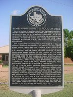 Historical Plaque in front of Hobbs High School