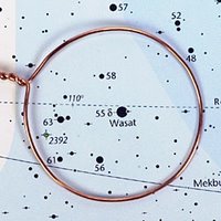 wire ring to show eyepiece scale on paper chart