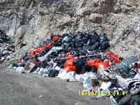 The rubbish pile builds up at the dump collected by the ESG Teams of volunteers during the Clean up the World Weekend on 18th and 19th September 2005