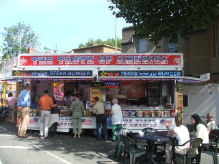 the taste of america food stall, 2005 st. giles fair, oxford