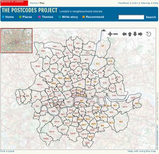 Postcode Area Map of London