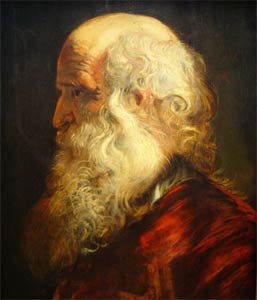 Cuadro de anciano, pintado por Rubens
