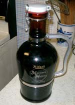 A bottle of Hookarm's Xmas Ale