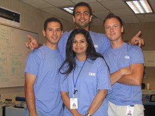 These are my office buddies: Zeus, Preethi, Vishav and me - we are such a funny team tho
