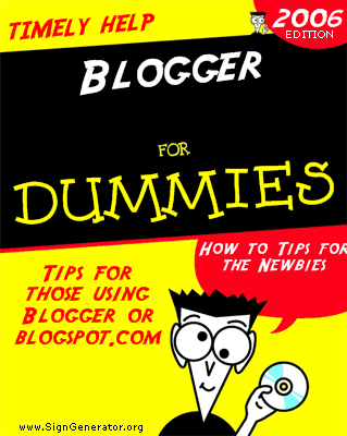 picture of book cover of Blogger for Dummies