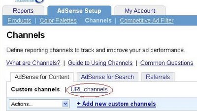 AdSense for Content URL channel