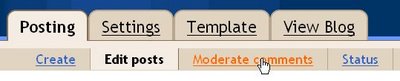moderating Blogger comments in the Dashboard