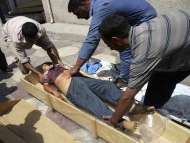 Child Yarmouk hospital morgue killed by grenade
