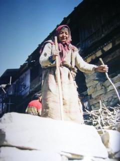 An Old Lady in Village Grahan