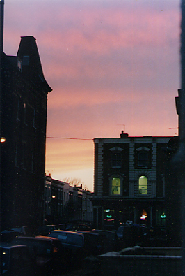 Sunset over Foulden Road, Stoke Newington, London N16