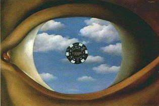 'The False Mirror' by Rene Magritte (slightly altered)
